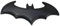 Stainless Steel Bat man Car Emblem Decal Badge Fan Batwing Batarang Symbol 3D Auto Badge (Black)