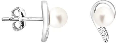 SOFIA MILANI - Damen Ohrringe 925 Silber - mit Zirkonia Steinen - Perlen Ohrstecker - E1959