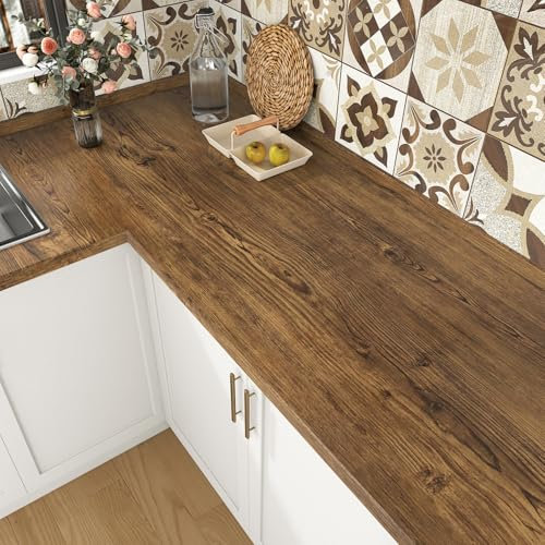 Selbstklebende Tapete Holzoptik Klebefolie Möbel Braun Abwaschbare Küchenfolie Selbstklebende Folie Arbeitsplatte Küche Wasserdicht Dekofolie Möbelfolie Holz 40 X 200cm Folie Küchenschränke Holztapete