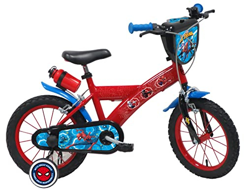 Vélo ATLAS Spindelmannen/Marvel barncykel, pojke, röd, 14 tum