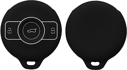 kwmobile Schlüsselhülle für Mercedes Benz 3-Tasten Smart EQ Fortwo Hülle - Autoschlüssel Schlüssel Hülle aus Silikon - Schlüsselschutz Gehäuse in Schwarz