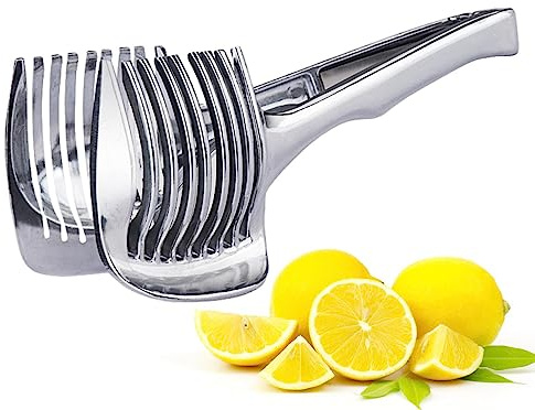 Kasmole Affetta Limone | Affettatrice Manuale per Frutta e Verdura in Acciaio Inossidabile Affettatrice di pomodori Strumento per affettare la Frutta - per affettare Limoni, pomodori, cipolle