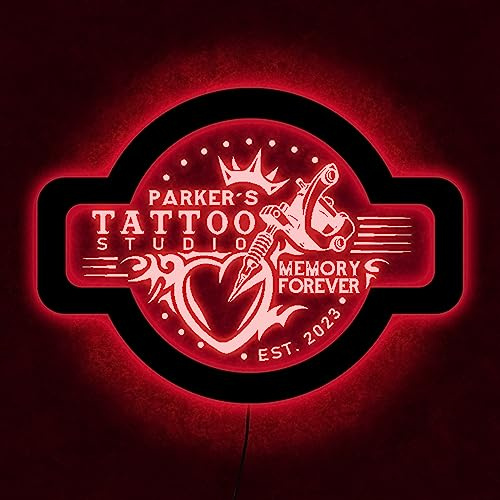 Custom Tattoo Studio Neon Sign, Tattoo Studio Led Wall Decor, Tattoo Studio Neon Wall Art, Tattoo Studio Window Decal, Tattoo Salon Led Sign