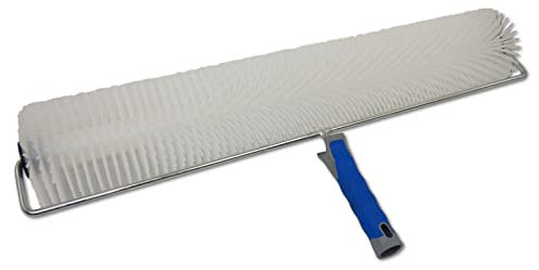 DEWEPRO® Rullo frangibolle Ø123x500mm - Lunghezza dei chiodi 40 mm - Rullo per autolivellante - Rullo a bolle - Supporto Metallico Robusto con Manico Bi-Componente