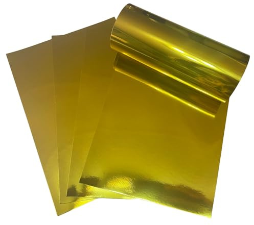ASENME Karton zum Basteln – 10 A4-Blätter, 250 Gramm Metallischer Karton (Golden, A4 / 10 Einheiten)