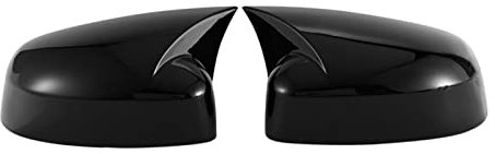 Spiegelkappen Für Ford Für Focus Für MK3 2012 2013-2018 Rück Seite Spiegel Abdeckung Flügel Außentür Rückansicht Fall Trim Carbon Faser Schwarz Rückspiegelkappe (Farbe : Gloss Black)