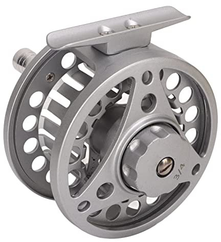 Kuuleyn Angelgerät, Spinnrolle, 3/4 Fliegenfischerrolle, Vollmetall-Fliegenrolle Zum Angeln Mit CNC-gefrästem Gehäuse aus Aluminiumlegierung, Silber
