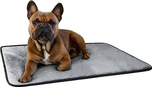 normani Hundedecke - Weiche Tierdecke - Hundematte aus schadstofffreiem Material - 40x50 cm - 60x80 cm - 70x100 cm Farbe Grau Größe 50 cm x 60 cm