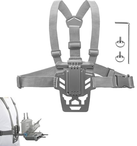 CERFFOOL bröstmontering kompatibel med DJI RC 2/1 fjärrkontroll fäste bak bröstband midjebälte stöd montering justerbar bröstrem montering balans stabilitet komfort prestanda