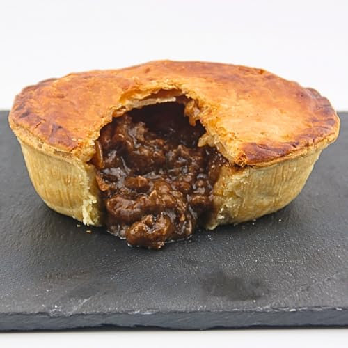 Chip Shop Pie – 6 Oval Minced Beef and Onion Pies with a Golden Flaky Crust – Classic British Recipe – Family-Owned Since 1936 – Freshly Delivered to Your Door
