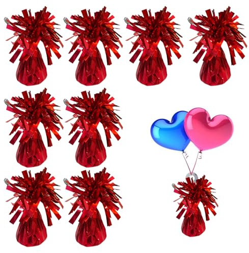 8 pesos rojos para globos de helio para globos de fiesta de cumpleaños, boda, marca con sede en el Reino Unido