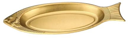ABOOFAN Stainless Steel Fish Shaped Plate Versatile Serving Dish for BBQ Steaming Salad Decorative Snack Plate Heat Resistant for Home and Restaurant