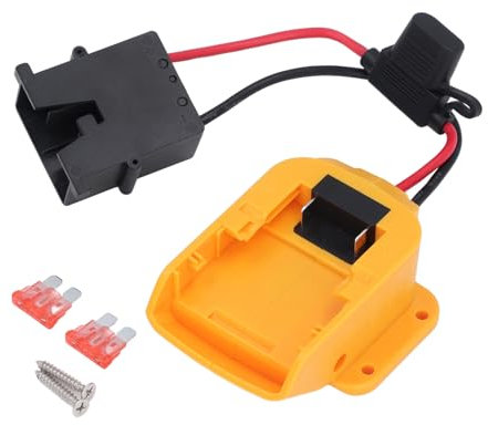 Adaptador de Batería Dewat 18/20V, Convertidor de Batería de Herramienta Eléctrica para Juguetes de Montar DCB200-DCBP520 20V 18V, con Conector de Mazo de Cables (Conector negro)