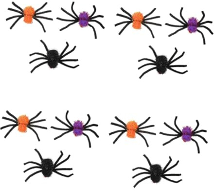 Healvian 12 Pièces Pince à Cheveux Araignée Halloween Accessoires Cosplay et Durables et Garçon Fille Décoration Réaliste pour Fêtes Costumées