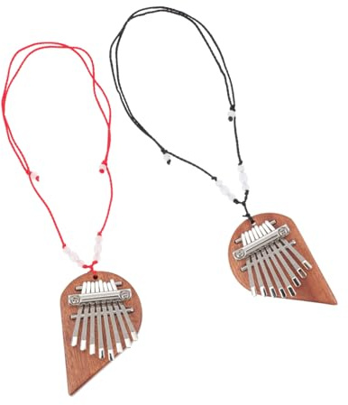 HONITANO 2 Stück Kleiner Kalimba Daumenklavier aus Metall mit Natürlichem Klang und Schönem Sound für Anfänger Geeignet