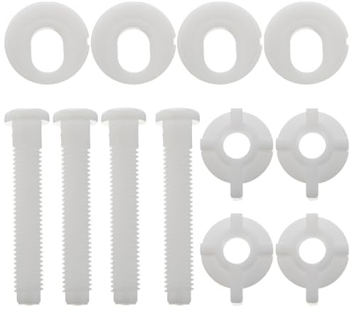 AUTSUPPL 4 pezzi di Fissaggio per Copriwater in Plastica Bianco Ricambio per Cerniere Sedile Wc Facile Installazione e Resistente Accessori per Montaggio Tavoletta Wc