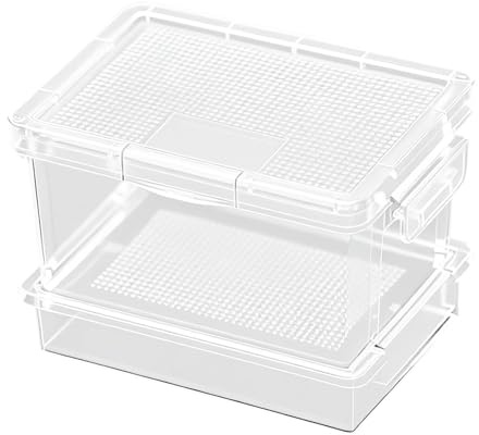 Sharplace Futterbox für Reptilien, Aufbewahrungsbox, Belüftungsbehälter, Brutbehälter, Futterspender für die Aufzucht von Mehlwürmern und Grillen