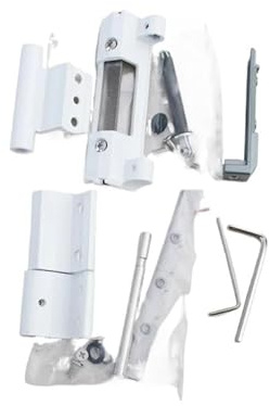 Bisagra de ventana Puente roto Bisagra de ventana de aleación de aluminio Accesorios de hardware for puertas y ventanas(White a set)