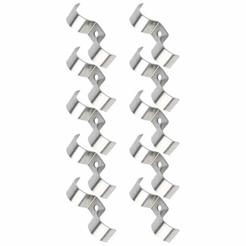 tooloflife 10er-Pack 304 Edelstahl M-Typ Doppel-Linien-Schelle Φ32-34mm Metall-Rohrschelle für Schlauch-, Rohr- & Kabelinstallation