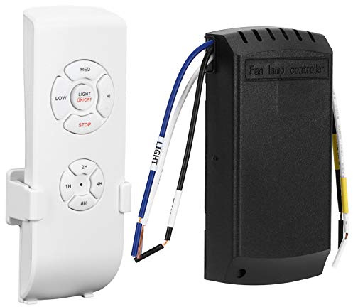 CHICIRIS Kit Telecomando per Ventilatore da Soffitto, Telecomando Wireless 3 in 1 con Pulsanti Sensibili Ed Etichette Trasparenti, per la Maggior Parte dei Ventilatori da Soffitto,