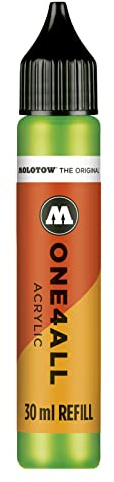 Molotow ONE4ALL Refill Acryl, Farbe 219 neon grün flourezierend 30 ml, Nachfülltinte für Permanentmarker