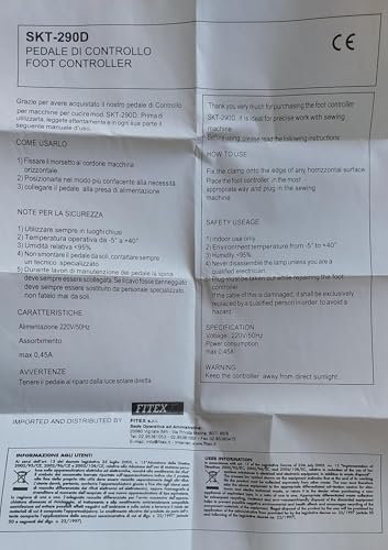 Nähmaschine Fußpedal - Für Brother Singer Janome Toyota + Mehr