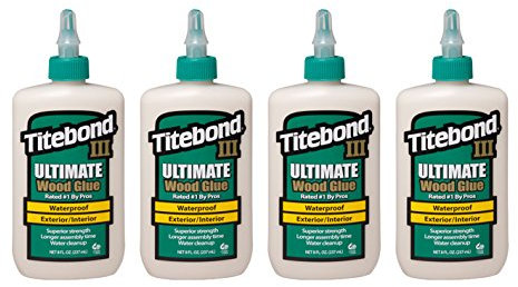 Titebond Titebond III Ultimate Lot de 4 flacons de colle à bois résistante aux intempéries 237 ml