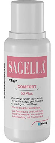 SAGELLA poligyn - Comfort 50 Plus: Intimwaschlotion mit Kamillenextrakt und Bisabolol, Intimpflege ab der Menopause, 100 ml