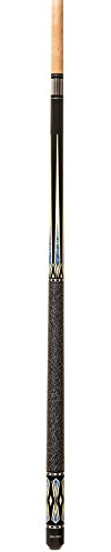 John West Pool Billardqueue JW-3 Deluxe, 2-teilig, 147 cm | 13 mm Klebeleder, Ahornholz, Leinenband, Edelstahlgewinde, Profi Queue