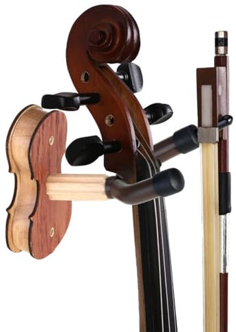 ULTNICE Wandhalterung FüR Geige Oder Bratsche Aus Hartholz Mit Schutzpolster Geeignet FüR Zuhause
