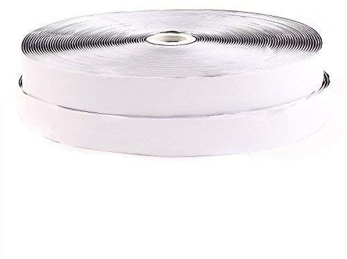 TUKA 25m x 20mm Hook y Loop Bandas Autoadhesivo, 20 mm de ancho, 25m gancho y 25m bucle cinta, de vuelta Auto adhesivo cinta rollo, Cinta de Gancho y Bucle, negro TKB5008 black