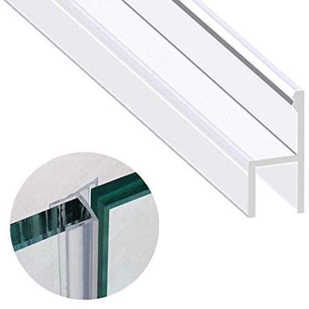 Zengest Shower Glass Door Seal Strip, 120 Inch Silicone Soft Shower Door Sweep to Stop Leaks, Frameless Seal Strip