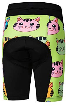 JPOJPO Cycling Bike Shorts Children Bicycle Riding Half Pants 4D Gel Padded Cycle Wear Tights S