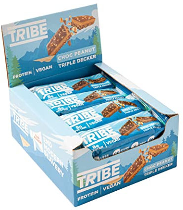 Tribe Triple Decker Choc Peanut Protein Bars, 12 x 40g