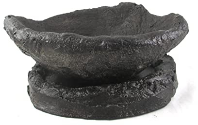 Bonsaischale + Untersetzer Bonsai Schale Bogenschale Pflanzschale oval anthrazit 21x15x7,5cm (36722)