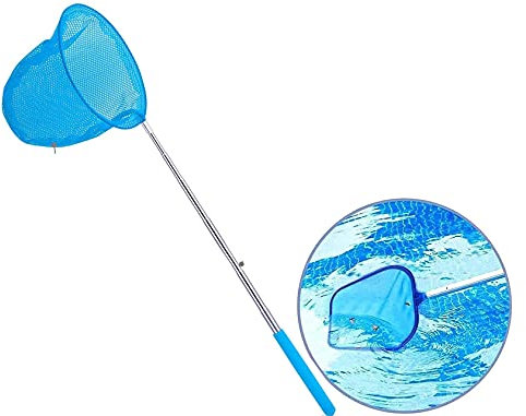 Kit per Piscina Asta per Retino, Leaf Skimmer Retina Raccogli Foglie Pool Mesh Net Net Cleaning Tool per Piscina per Fogliame, con Asta Lunga 0.85m, Adatto per Retino Foglie Piscina con Manico