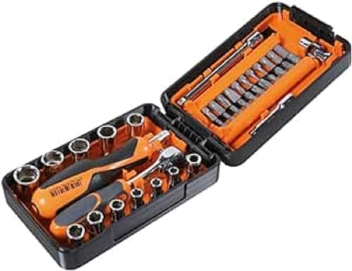 BETA 900/C39U - Assortimento di 11 chiavi a bussola esagonali, 21 inserti per avvitatori e 7 accessori, in cassetta di plastica