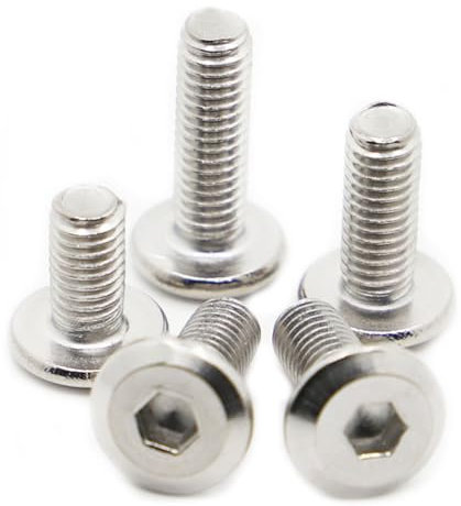 5-20 Stück M3 M4 M5 M6 M8 304 Edelstahl Innensechskant Innensechskant Großer Flachkopf Möbel Nietschraube Verbindungsschraube (Color : 4mm_M3 20pcs)