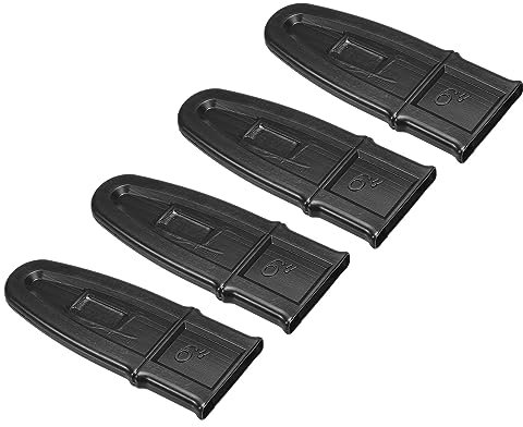 PATIKIL 6 Kettensäge Kette Cover 4 Packung Kettensäge Stab Schutzende Abdeckung Klein Kettensäge Sägeschiene Scheide Abdeckung für Garten Kettensäge Schwarz