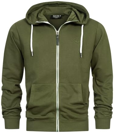 Indicode Herren INChristos Sweatjacke Hoodie mit Kapuze und Reißverschluss