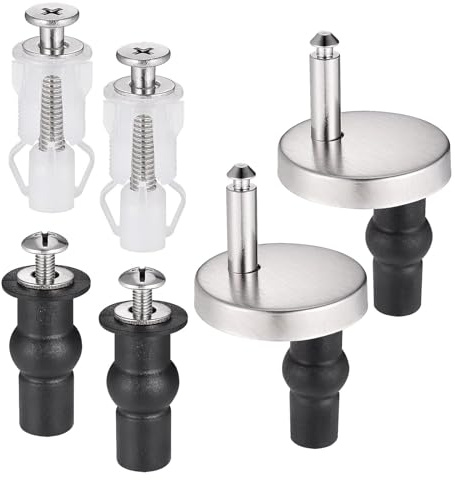 WC Sitz Befestigungsset, 6 Stück Schrauben für Toilettensitz WC Sitz Ersatzteile Toiletten Sitz Reparatur Teile Edelstahl Toiletten Sitz Schrauben Zubehör Universal Befestigung