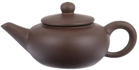 COLLBATH Théière Rétro en Céramique Ton Brun, Mini Format Délicat pour Décoration D'intérieur et Pause Thé L'après-midi