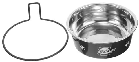 TOGEVAL 1satz Edelstahl Haustiernapf Mit Halterung Futter Und Wasserschale Für Katzen Und Hunde rutschfest Leicht Zu Reinigen Für Drinnen Und Draußen