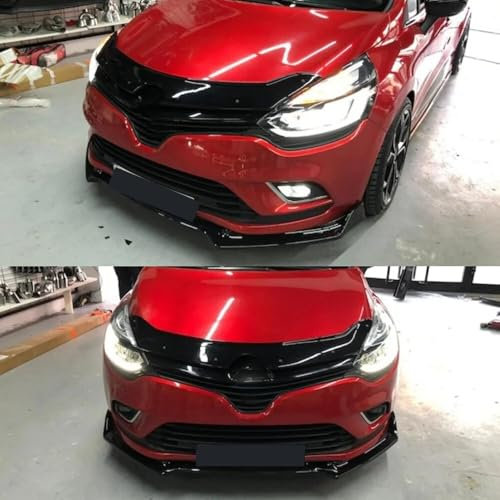 yaohaishao Coche Alerón Delantero para Renault Clio 4 2011-2019, Frontal Spoiler Labio Difusor Separador Tuning Performance Accesorios