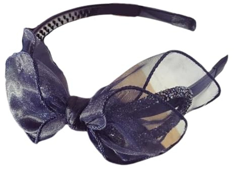 Ästhetisches Haarband mit Schleife für Damen und Mädchen, französisches Netz-Haarband, Abendparty, Fascinator, Haarreif für Haarstyling
