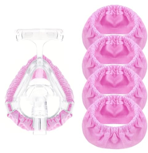 AYVRUOP 4 Stück CPAP-Maskeneinlagen Nasenschutz-Maskeneinlage CPAP Masken Liner,Vollgesichtsmasken-Einlagen,Wiederverwendbar,CPAP Maske Zubehör(Rosa)