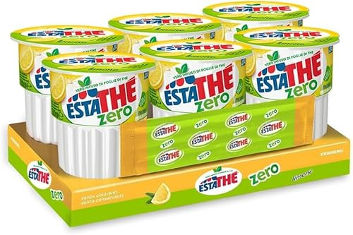Thè Limone Zero Bevanda con Vero Infuso di Foglie di Thè al Limone Senza Zuccheri in Brick per estathe 6x200ml