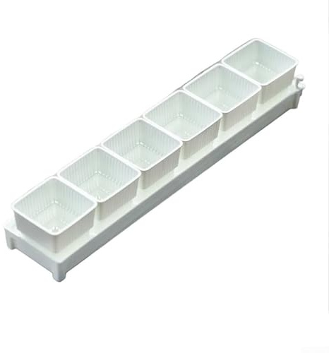 Vasi per piante con vassoio antigoccia, 4-7 vasi in plastica con vassoio di drenaggio, per coltivazione di erbe aromatiche e ortaggi, salvaspazio, kit da giardino per casa, cucina, balcone (6 cm)