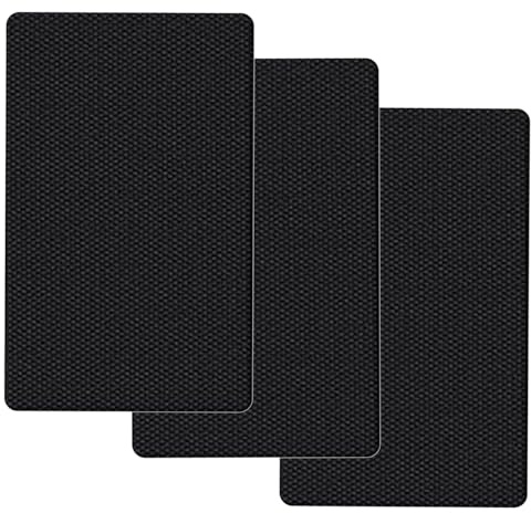 KEJOL 3 fogli di cuscinetti antiscivolo, adesivi in gomma resistenti, bumper in gomma tagliabili per ammortizzazione pavimenti, riduzione rumore e protezione antigraffio (Nero)