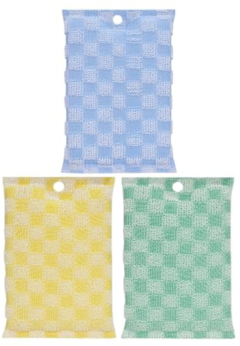 Trapos de alambre para limpieza, limpiador de ollas, esponja de fibra absorbente reutilizable de doble cara antiarañazos para fregadero, estufa, horno, cocina, vajilla, camping, etc